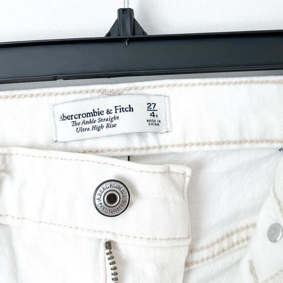 Abercrombie Fitch Ankle Straight Ultra High Rise Jeans 27/4 White - Picture 4 of 5